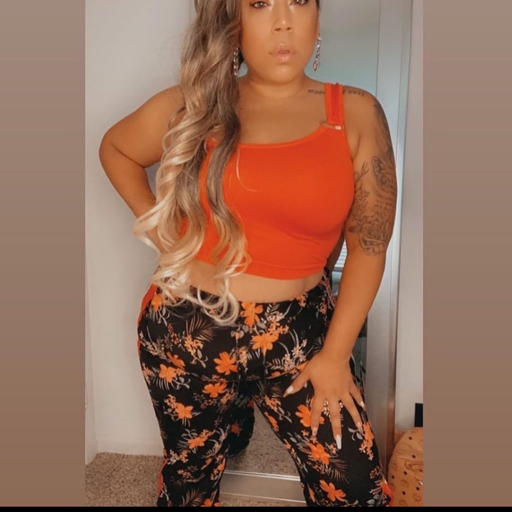 Floral print pants